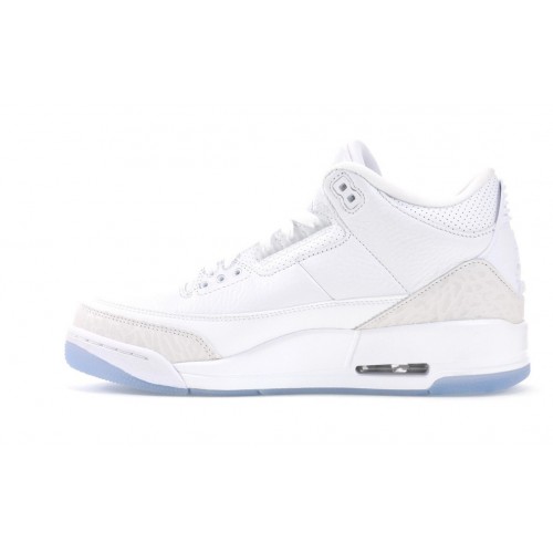 Jordan 3 pure outlet white on feet